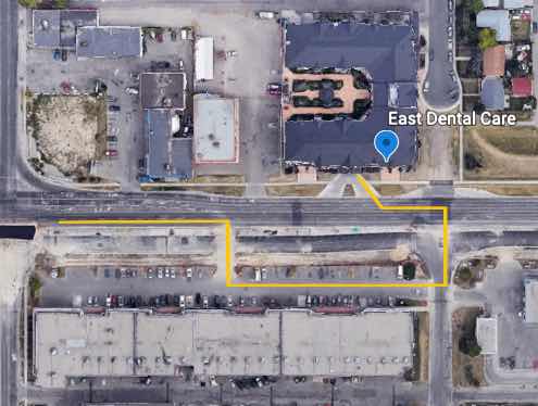 Map to East Dental Care | General Dentist | Calgary AB